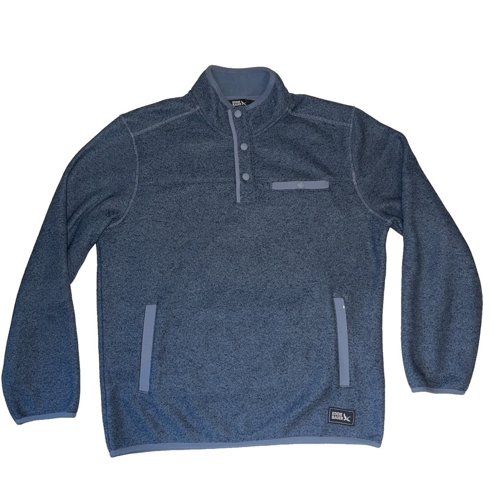 Eddie Bauer Men's Fleece Pullover With Pockets Size M